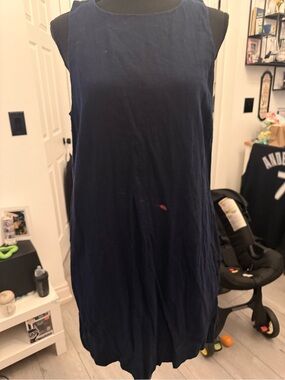Sleeveless Navy Shift Dress